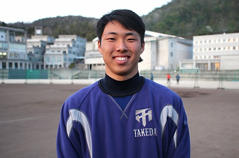 本格派右腕としてすでにスカウトから注目されている武田高校3年・久保田大斗投手。 ／ photograph by Yu Takagi
