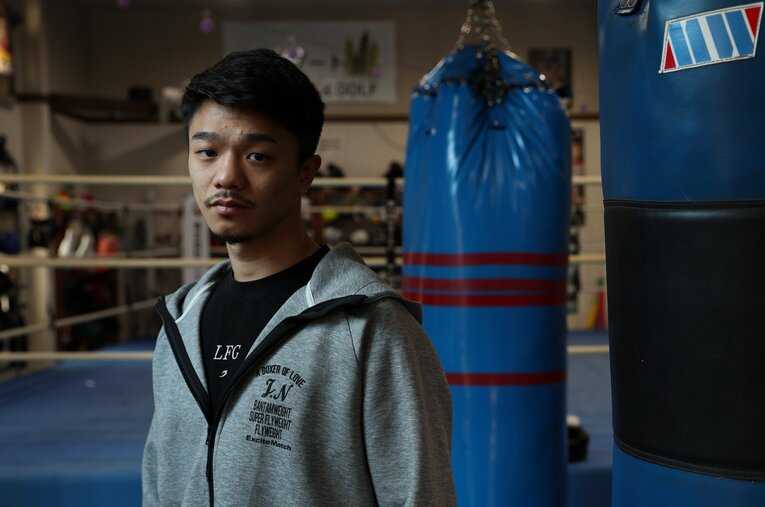 WBC世界バンタム級王者・中谷潤人（30戦30勝23KO）が、クエジャル戦での衝撃のKO劇を語った ／ photograph by Shigeki Yamamoto