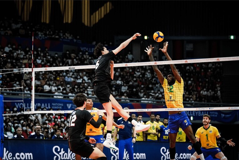 ネーションズリーグ・ブラジル戦　©︎FIVB