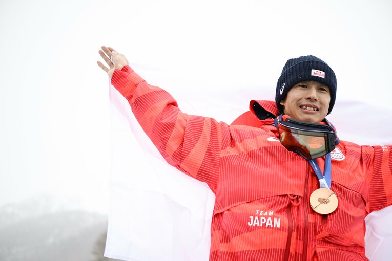 2026年ミラノ・コルティナ五輪フリースタイルスキー男子モーグル決勝・堀島行真　©︎Nanae Suzuki/JMPA