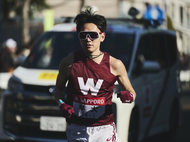 箱根3区2位の井川　©Yuki Suenaga