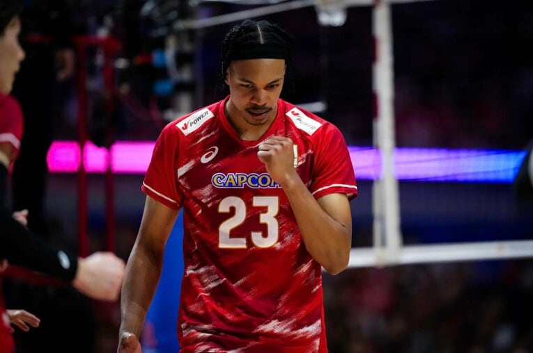 エバデダン・ラリー（VNLイタリア戦）©Volleyball World