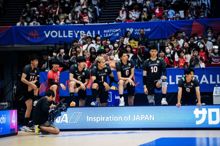 ネーションズリーグ フランス戦　©︎FIVB