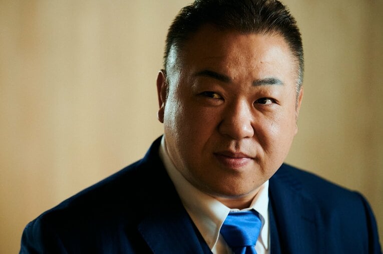 魁皇との友情について語る元大関・千代大海の九重親方　©Ichisei Hiramatsu