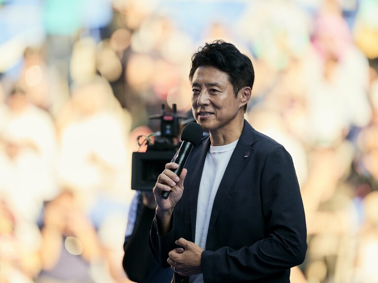 松岡修造氏がインタビュー　©Yuki Suenaga