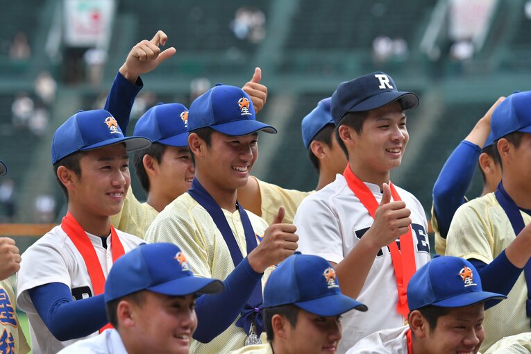 2019年夏の甲子園決勝、履正社戦での奥川恭伸　©︎Hideki Sugiyama