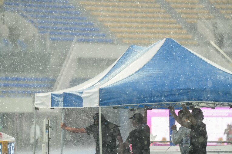 天候の急転に悩まされた陸上アジア選手権　©Satoshi Wada