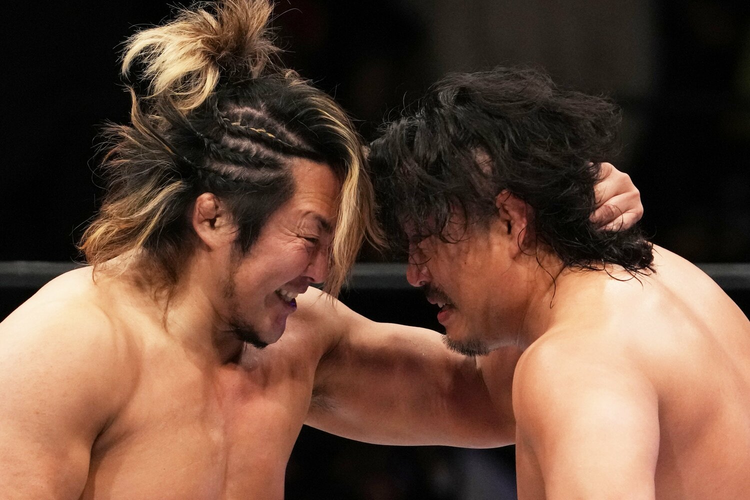 53回目の旗揚げ記念日で後藤洋央紀のIWGP世界ヘビー級王座に挑戦した棚橋弘至　©Masashi Hara