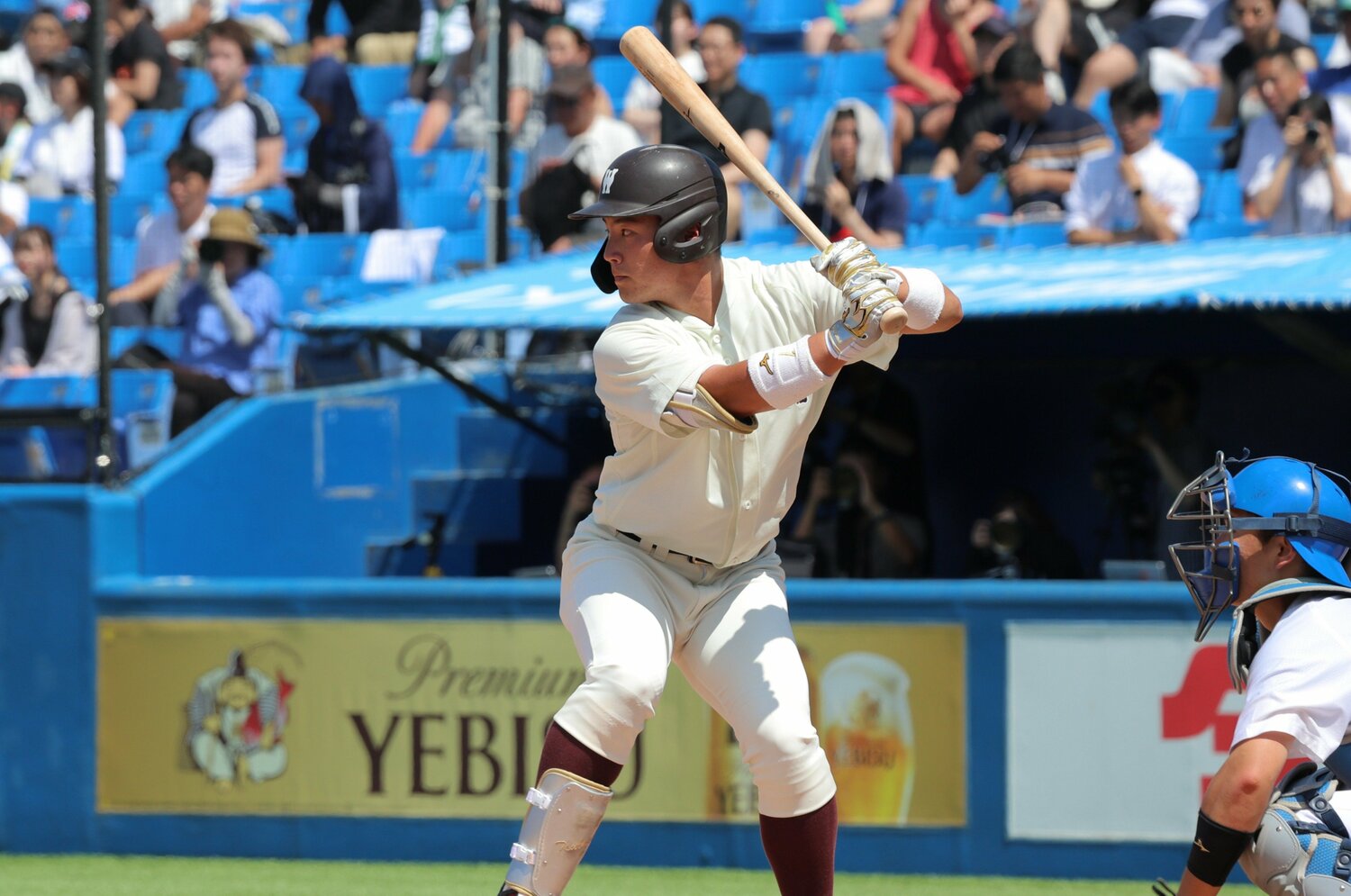 勝負強いバッティングは「プロ向き」とコーチも太鼓判を押す　©JIJI PRESS