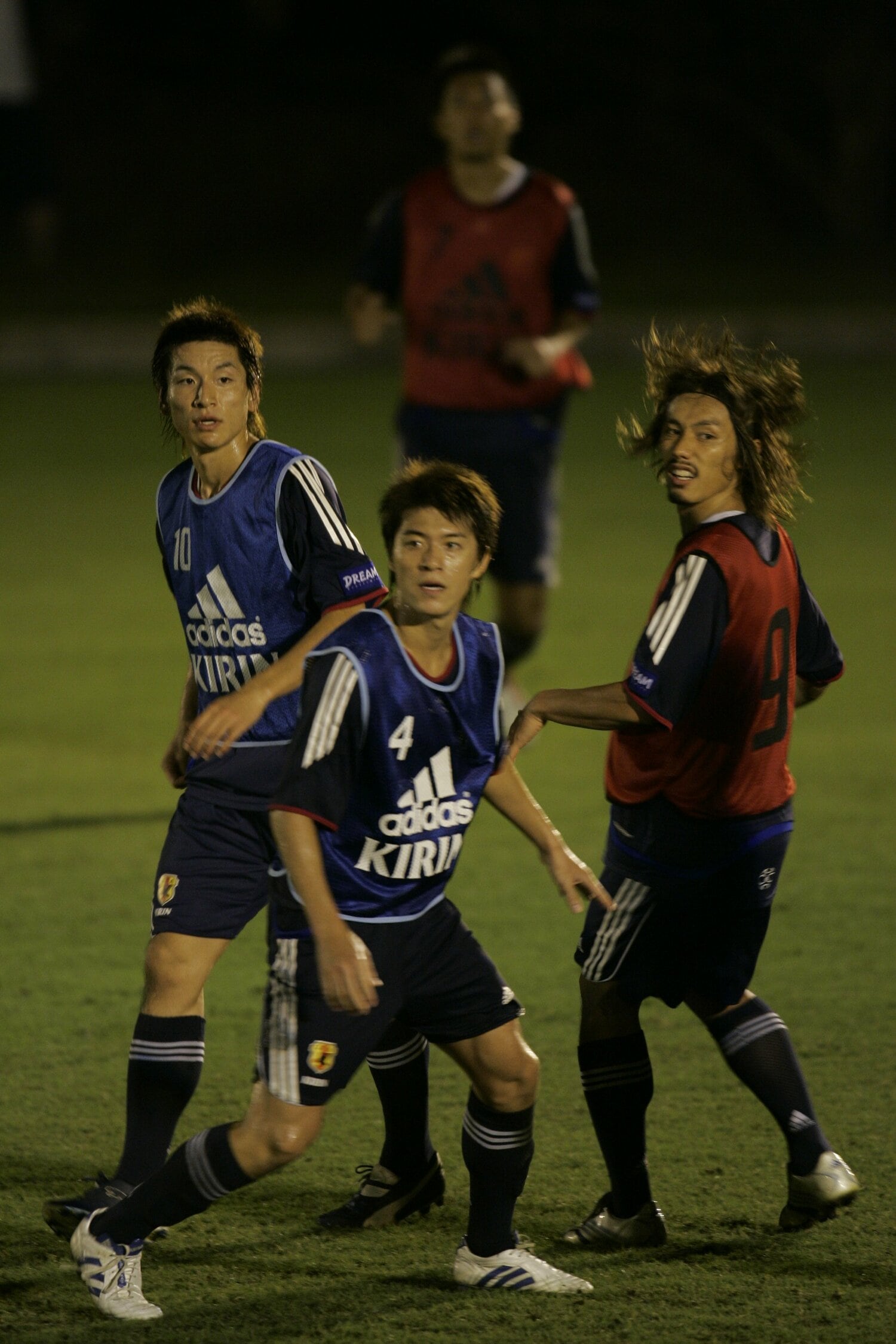 2006年8月、オシム監督時代の日本代表に招集された田中隼磨(中央)©︎Takuya Sugiyama