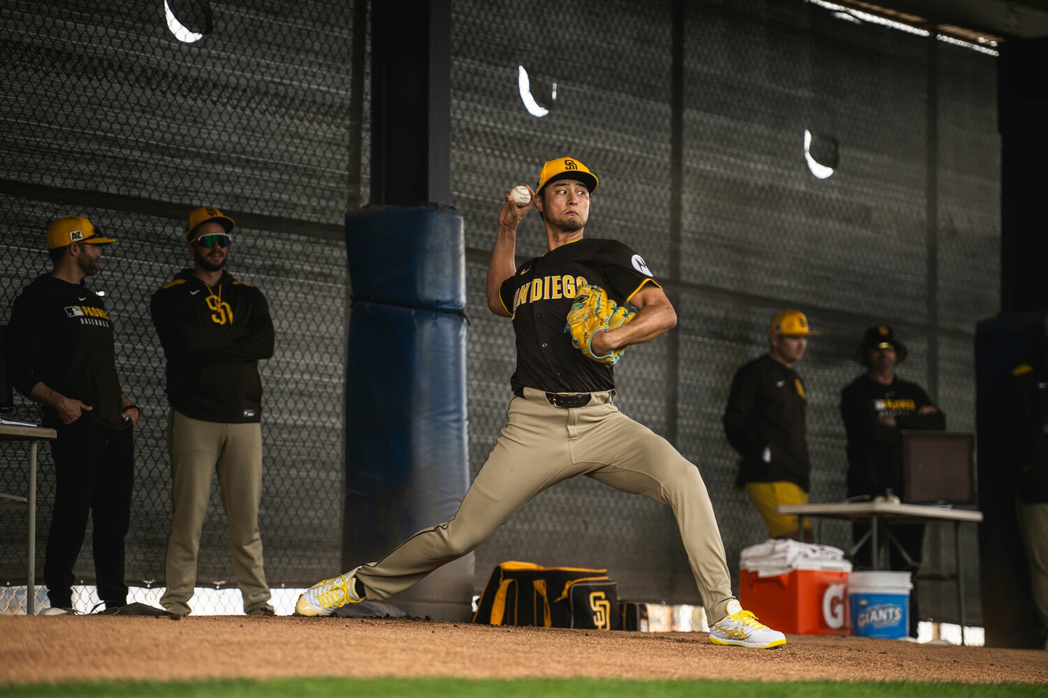 スプリングトレーニングでのダルビッシュ有　©Getty Images