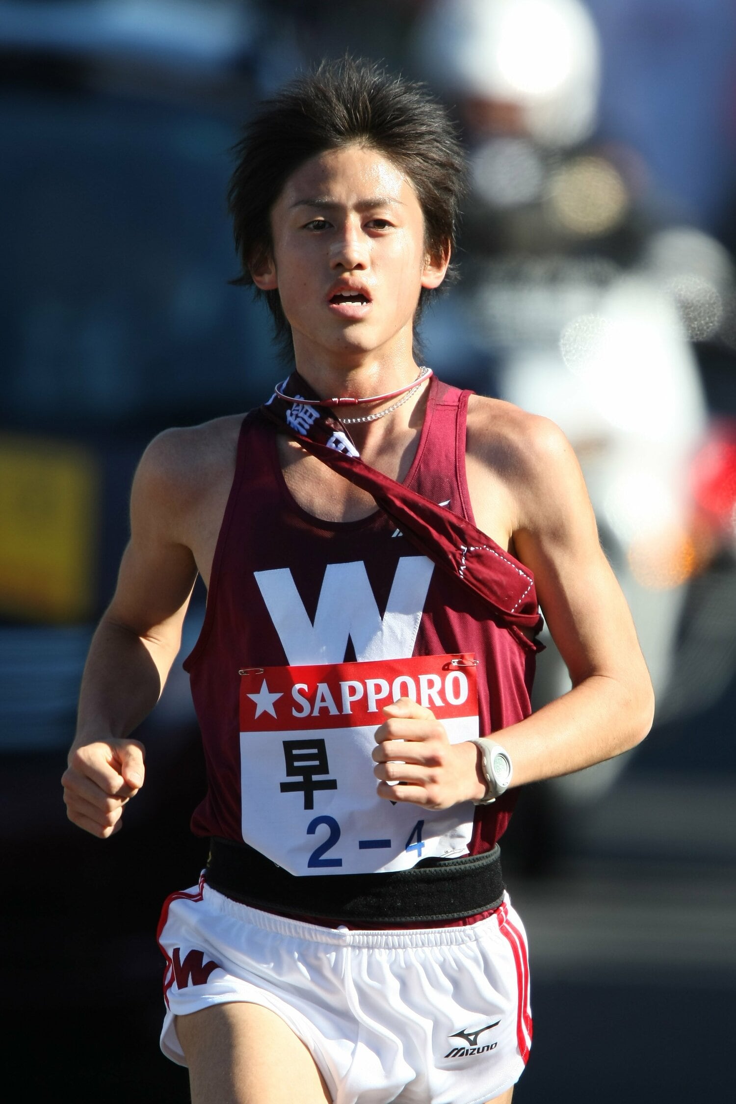 2009年、1年生で臨んだ箱根4区では当時の区間記録をマークする走りを見せた三田　©AFLO