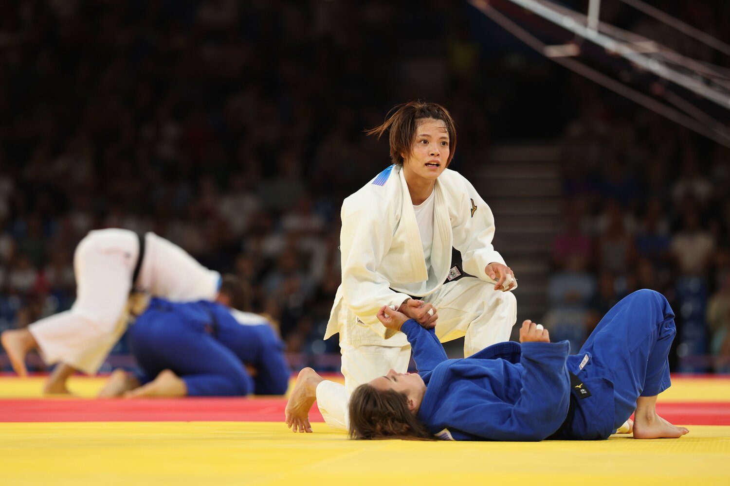 スペインのトロソレル相手に残り1秒で合わせ技1本。貴重な1勝を挙げた　©JMPA