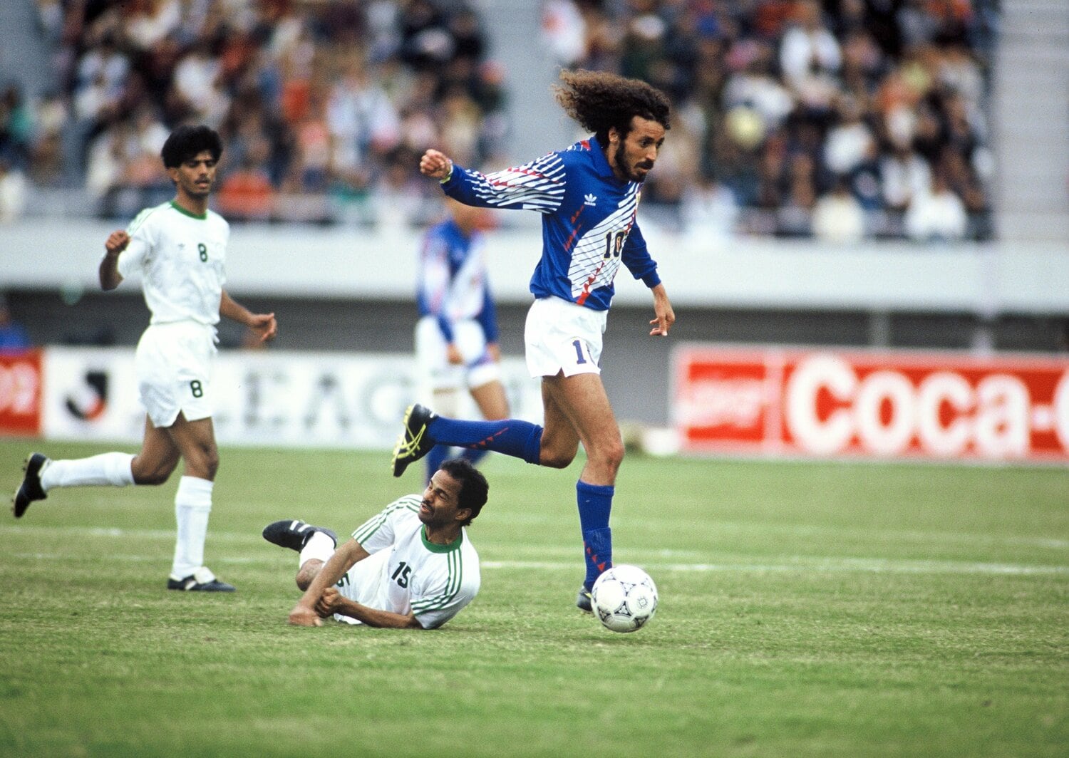 アジアカップ決勝、サウジラビア戦のラモス　©︎Kazuaki Nishiyama