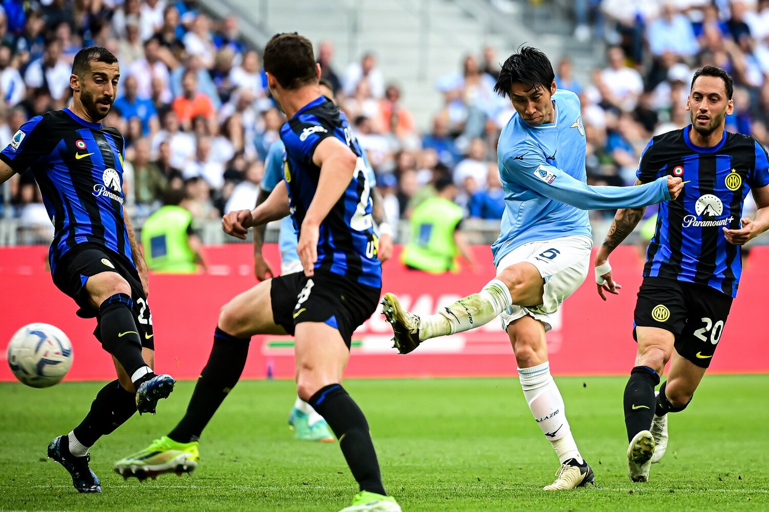 インテル戦では逆足で豪快なミドルシュートを叩き込んだ ©Getty Images