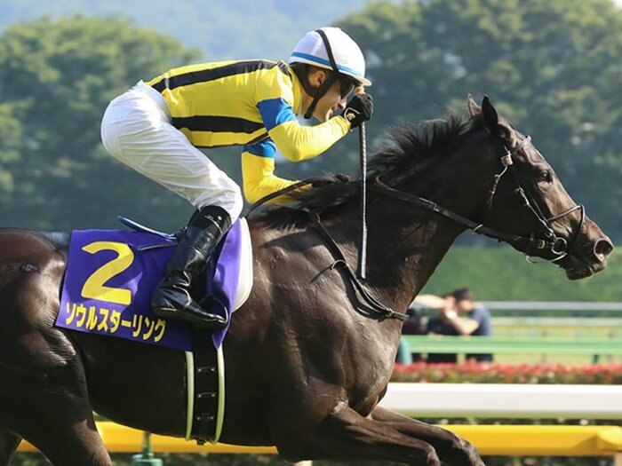 ソウルスターリング、やはり怪物。オークスの直線で5回替えた「手前」。＜Number Web＞ photograph by Yuji Takahashi