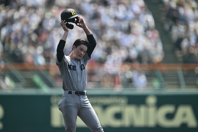 「慶応のプリンス」センター丸田湊斗（3年）　©Hideki Sugiyama