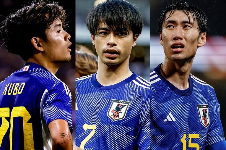 久保建英、三笘薫、鎌田大地。各国の所属クラブで結果を残した面々がドイツ戦に向けて代表で再び集う ／ photograph by Kiichi Matsumoto