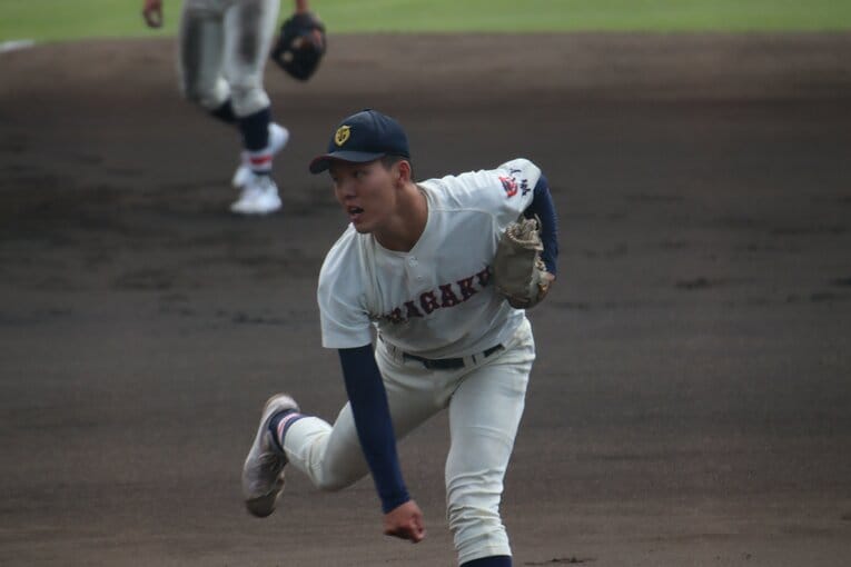 花咲徳栄との決勝戦で先発を任された西村投手 ©Yuki Kashimoto