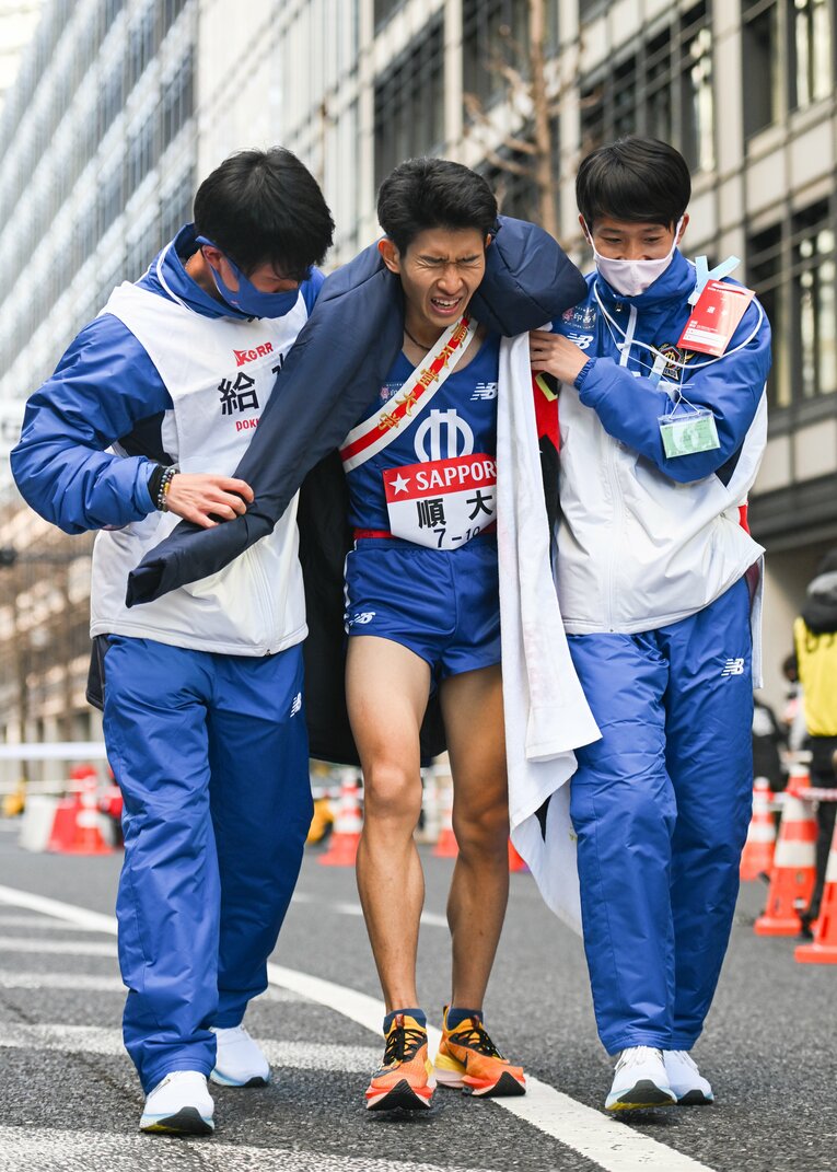 98回箱根駅伝10区を務めた順大の近藤　©Nanae Suzuki