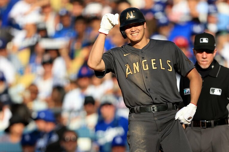 ヒットを放ち笑顔　©Getty Images