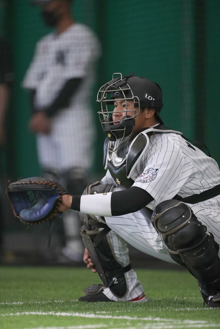 千葉ロッテ・松川虎生捕手　©Chiba Lotte Marines
