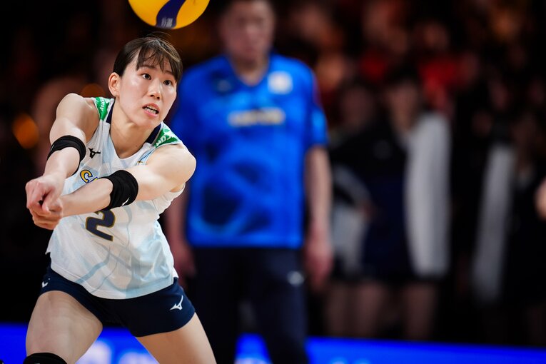 カナダ戦の林琴奈　©︎Volleyball World