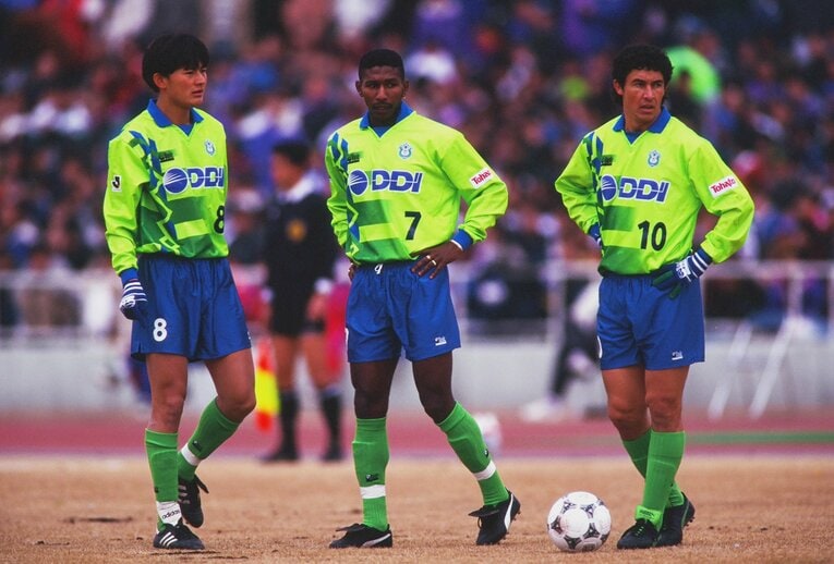 岩本輝雄、アウミール、ベッチーニョ（1994年）　©︎J.LEAGUE