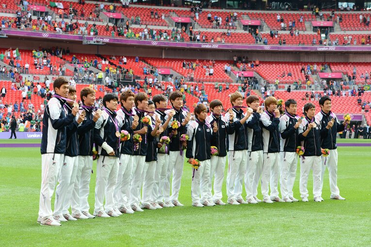 2012年のロンドン五輪。日本に勝利した韓国は銅メダルを獲得した　©JMPA