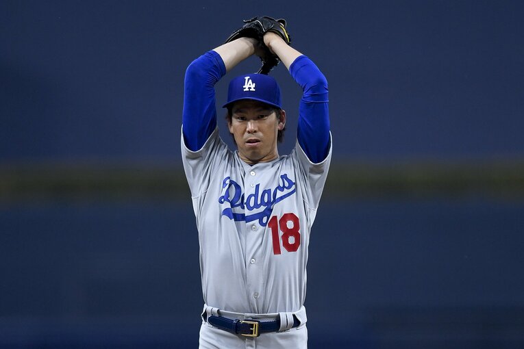 2016年、メジャー挑戦1年目の前田（ドジャース時代）　©Getty Images