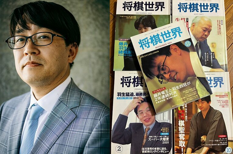 将棋界のトップランナーであり続けた羽生善治。『将棋世界』の表紙でも珍しい2ショット姿などが掲載されてきた ／ photograph by Kiichi Matsumoto/NumberWeb
