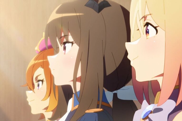 左からテイエムオペラオー、アドマイヤベガ、ナリタトップロード。1999年クラシックの結果はわかっているはずなのに見入って感動するファンが続出した ／ photograph by Cygames, Inc.