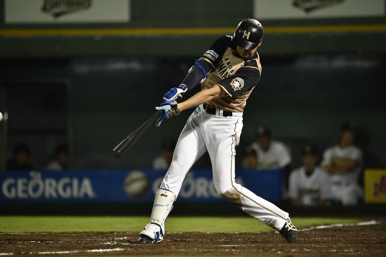 日本ハム時代の大谷翔平。2014年9月、神戸でのオリックス戦で　©Hideki Sugiyama