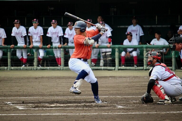 現在静岡大でプレーする佐藤啓介。高校は愛知の名門・中京大中京高の出身だ　©Yu Takagi