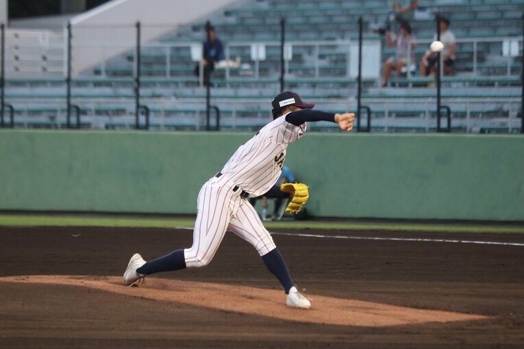 初登板となった南アフリカ戦は5回無失点と好投　©SANKEI SHIMBUN