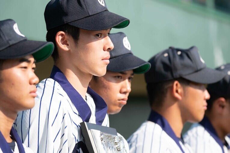 【大船渡ー花巻東／2019年岩手大会決勝】佐々木朗希の登板回避は大論争を巻き起こした　©Asami Enomoto