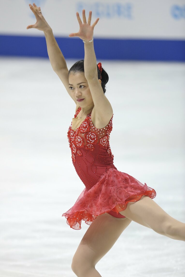 フリープログラムを演技する鈴木明子　©Takuya Sugiyama