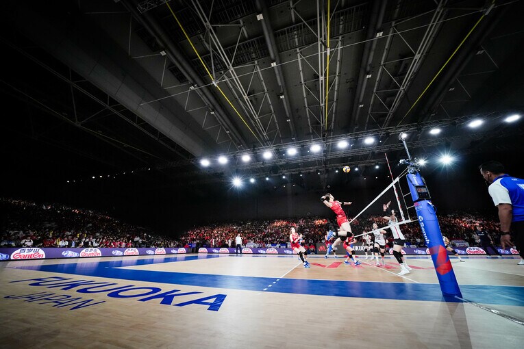 VNL韓国戦　©︎Volleyball World