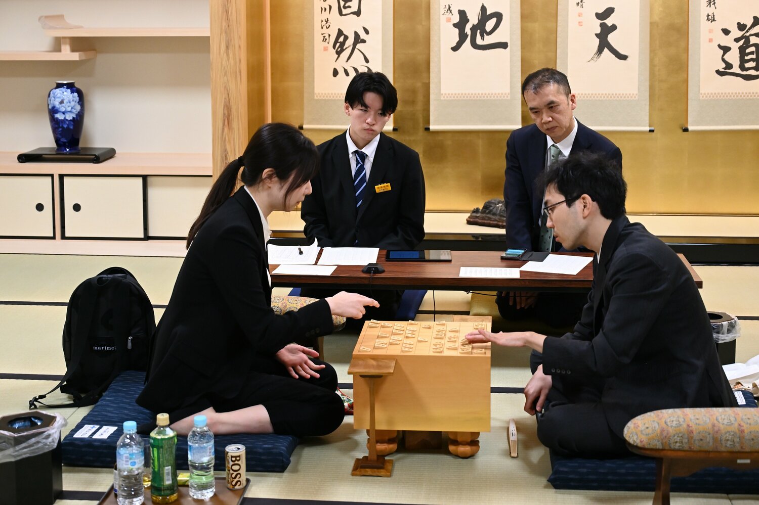 西山と柵木の棋士編入試験第5局　©Keiji Ishikawa