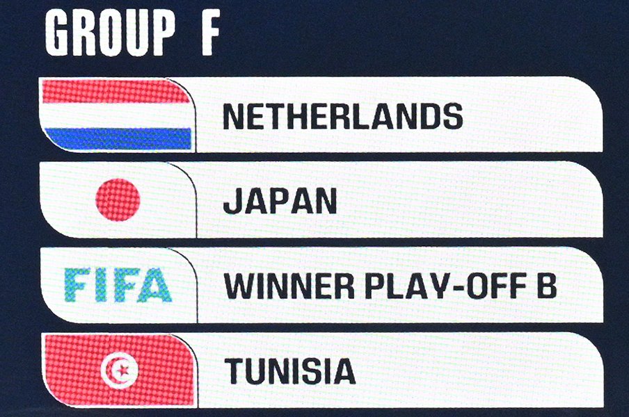 北中米W杯、日本代表はグループFに振り分けられた ©AFP/JIJI PRESS