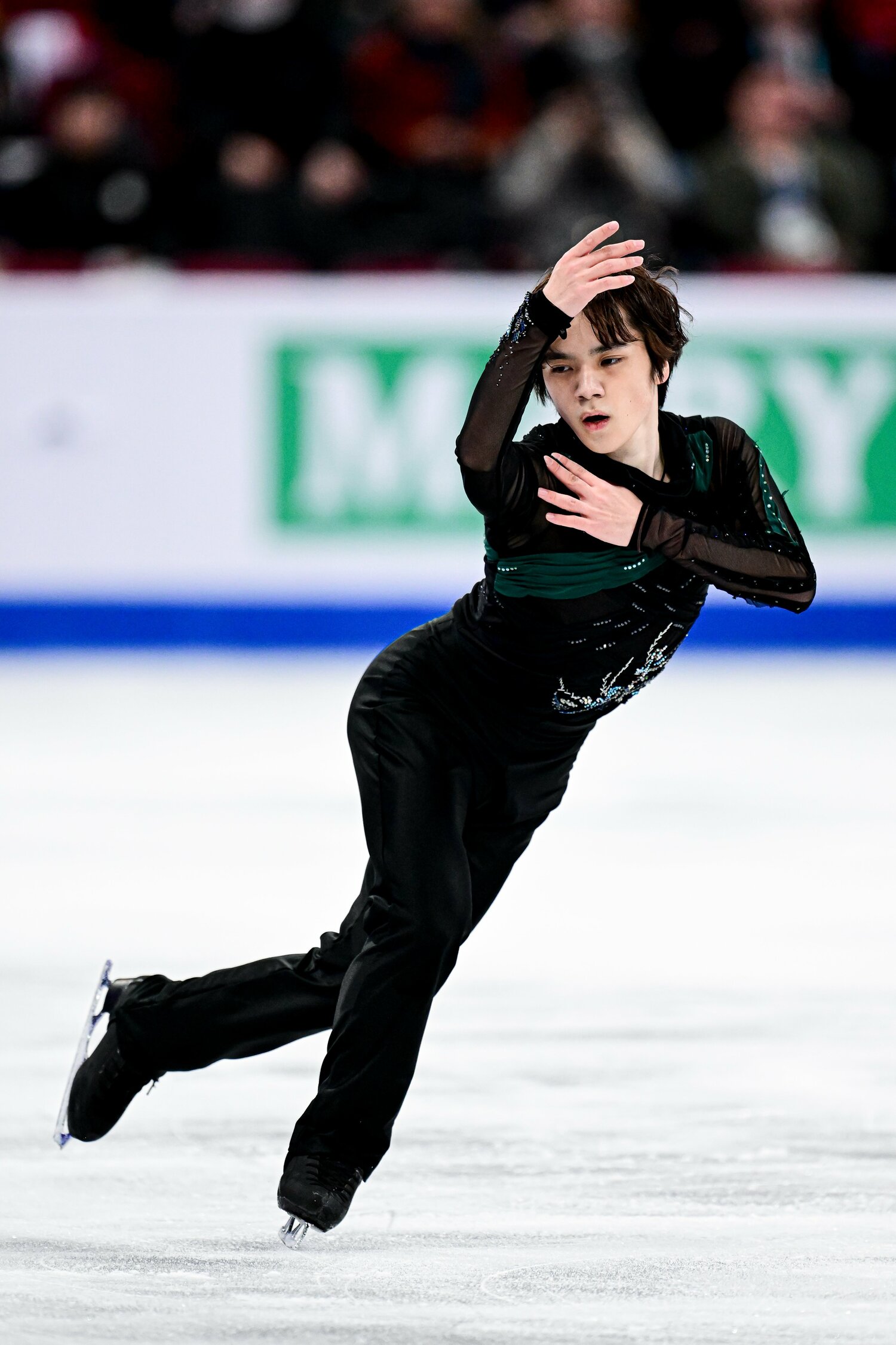 現役最後の試合となった世界選手権フリーの演技　©︎AFLO