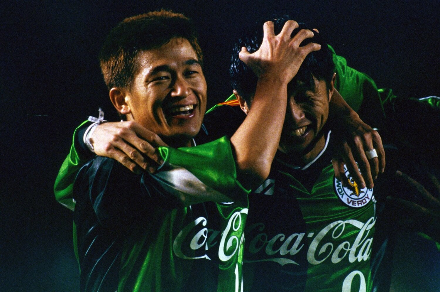95年、ヴェルディ時代のカズと武田修宏　©Takao Yamada