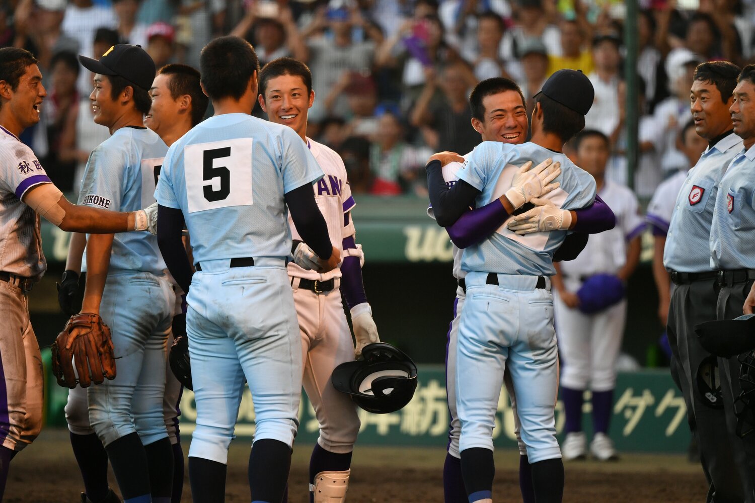 準々決勝はサヨナラツーランスクイズで近江を撃破するなど、金農旋風を巻き起こした ©Hideki Sugiyama