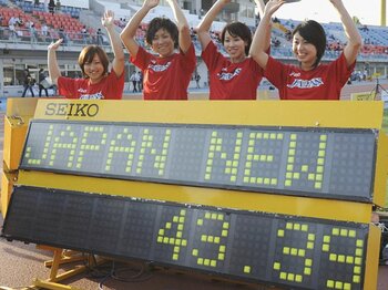 400mリレーの伸びしろ。～日本女子、世界陸上で決勝へ!?～＜Number Web＞ photograph by KYODO