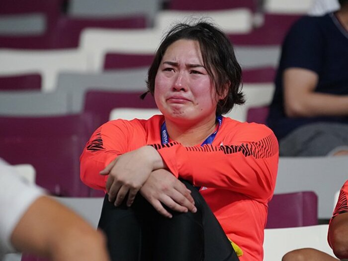 北口榛花がドーハ世陸で見せた涙。チェコ修行と、届かなかった6cm。＜Number Web＞ photograph by AFLO