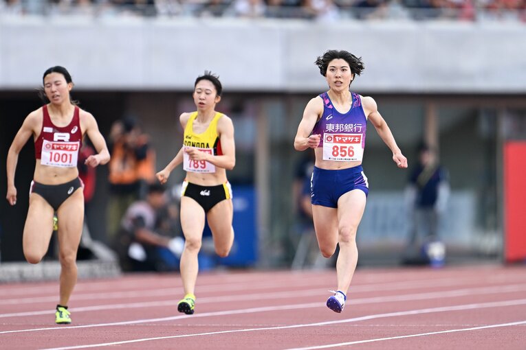 日本選手権で4度目の優勝を飾った松本奈菜子（東邦銀行）。日本記録の更新は悲願でもある　©Asami Enomoto