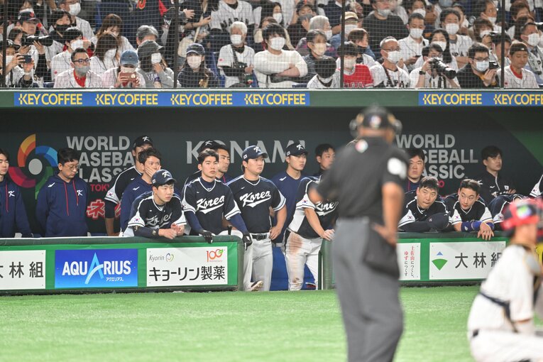 戦前から実力差を認めていた韓国だが、想像以上の一方的な展開に韓国国内では批難の声が上がっている　©Naoya Sanuki