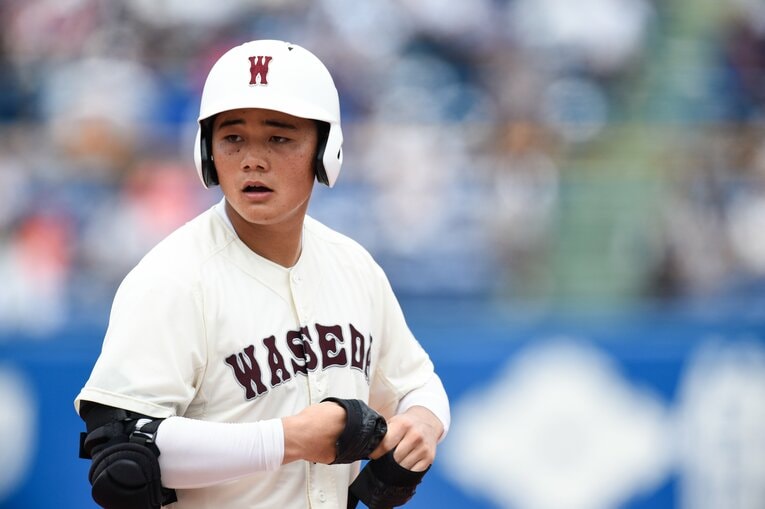 2017年夏、西東京大会での清宮幸太郎（早稲田実業）　©︎Nanae Suzuki