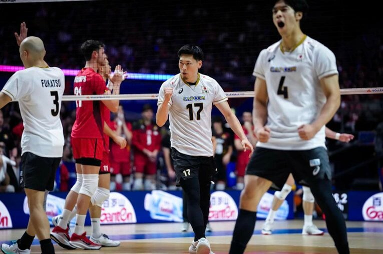 西本圭吾（VNLベルギー戦）©Volleyball World