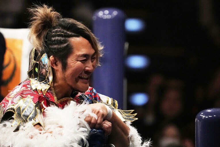 笑顔の棚橋弘至　©Masashi Hara